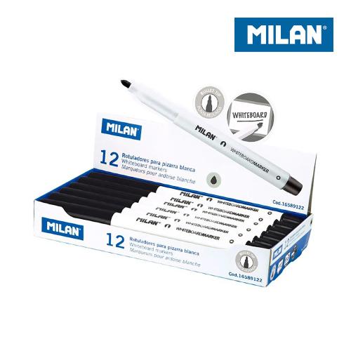 Caixa 12 Marcadores Pretos Para Quadro-branco