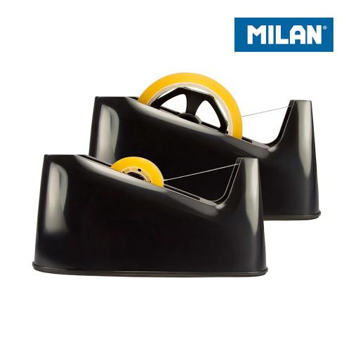 Porta-Rolos Preto com Adaptador Duplo 66m Milan