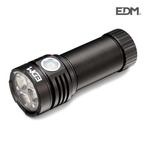 Lanterna LED Flashlight 3 Leds Osram 30w 3300lm Recarregável. Edm