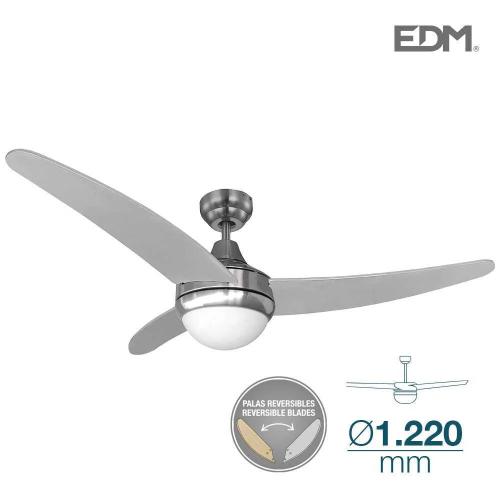 Ventoinha de Teto Modelo Egeo Prateado/Níquel 60w.