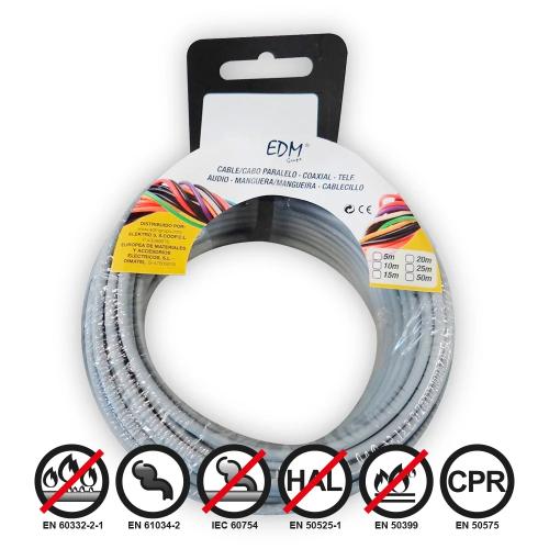 Rolo de Cabo Flexível 2,5mm Cinzento Livre de Halogéneos 10m