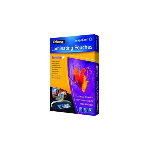 Fundas para Plastificar Fellowes 5306114/ A4/ 80 Micras/ 100 Unidades