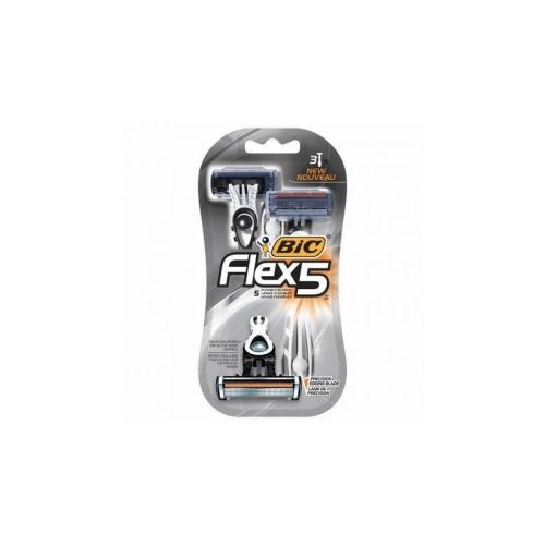 Máquina de Barbear Manual Bic Flex5 (3 Uds)