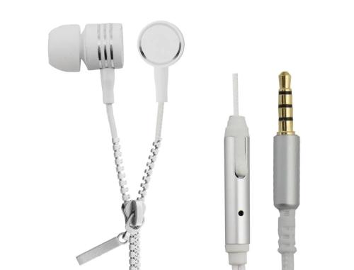 Auriculares Zipper C/ Micorfone Branco - Esperanza