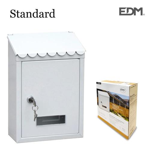 Caixa de Correio em Aço Modelo Standard Branco