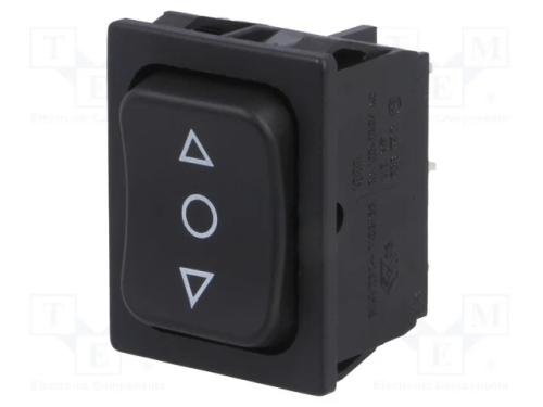 Rocker Dp3t Pos 3 (on)-off-(on) 6a/250vac Preto