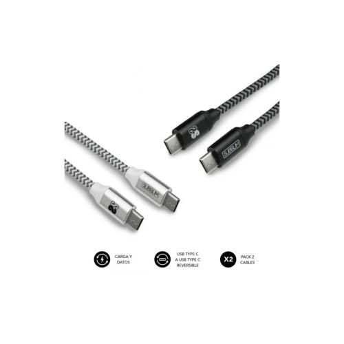 Subblim Pack 2 Cables Usb Tipo Usb-C a Usb-C 1 M .