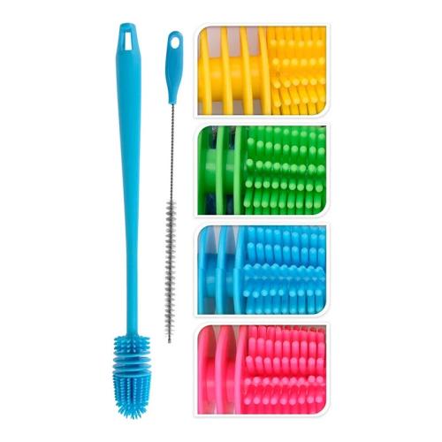 Set 2 Escovinhas Limpa Garrafas Cores Variadas