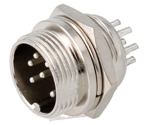 Conector Para Microfone Macho 6 Pinos