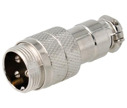 Conector De Microfone Aéreo Macho De 3 Pinos