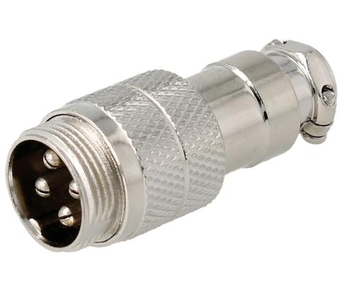 Conector De Microfone Aéreo Macho De 4 Pinos