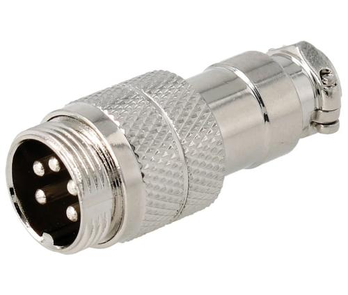 Conector De Microfone Aéreo Macho De 5 Pinos
