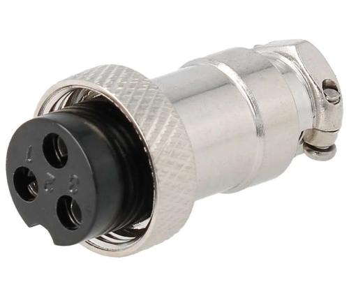 Conector De Microfone Aéreo Fêmea De 3 Pinos