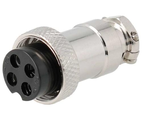 Conector De Microfone Aéreo Fêmea De 4 Pinos