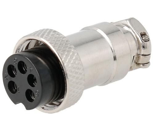 Conector De Microfone Aéreo Fêmea De 5 Pinos