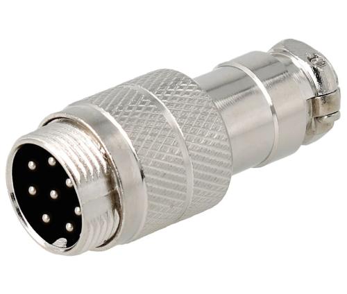 Conector De Microfone Aéreo Macho De 8 Pinos