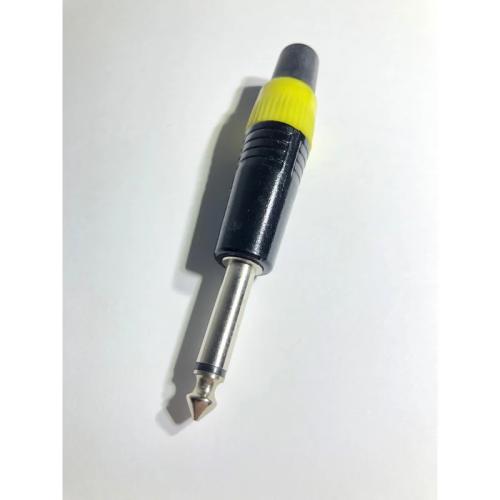 Ficha Jack Macho Mono 6,35 Mm Preto/amarelo