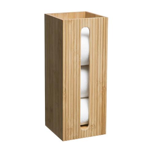 Porta-rolos De Reposição Wc Bambu - 36x14.5x14.5cm