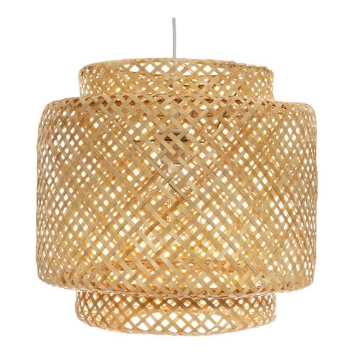 Lâmpada de Teto de Bambu Natural E27, Modelo "Liby