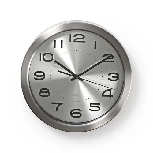 Reloj de Pared | Diámetro: 300 Mm | Acero Inoxidable | Plata