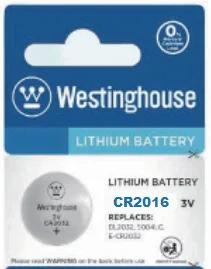 Pila Botón Litio Westinghouse 3v Cr2016 (1un)