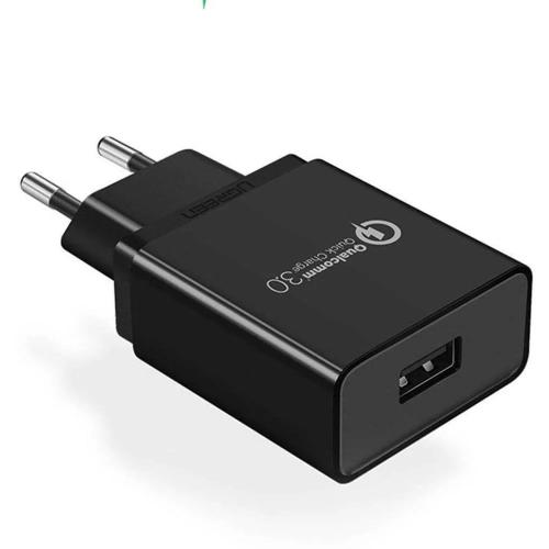 Carregador Ugreen Cd122 18w Usb-A Quick Charge 3.0 3.6-6.5v Preto