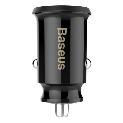 Carregador de Isqueiro Grain Car Charger 3.1a Dual Usb-A Preto - Baseus