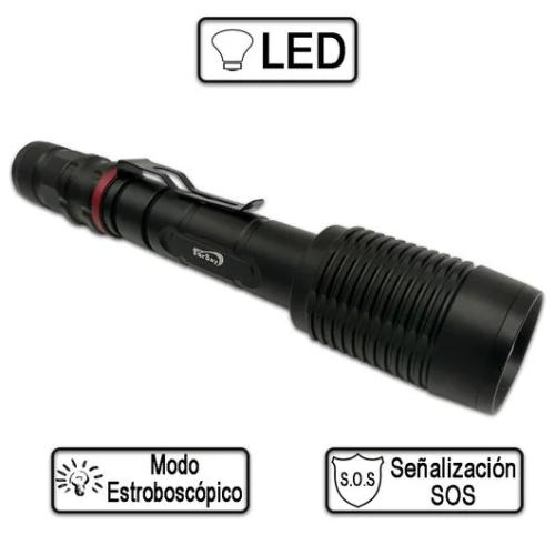 Linterna Led Fersay. Dispone de Cinco Funciones: .