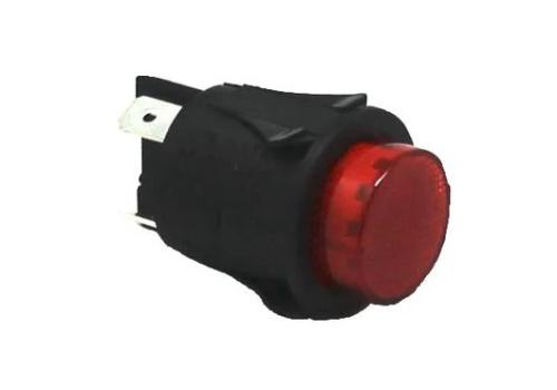 Interruptor bipolar luminoso, color rojo. Diametr.