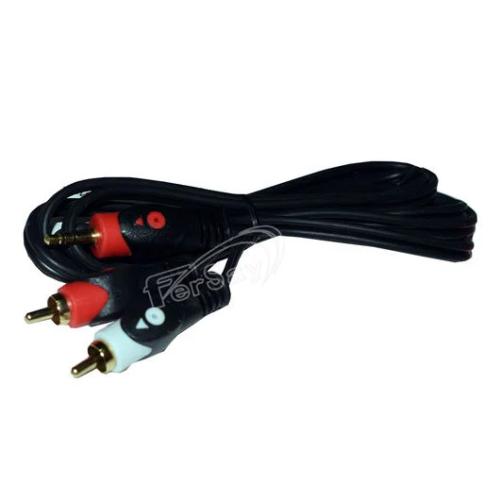 Cable com Conector de 2 Rca Macho 3,5 Stereo a Ja.