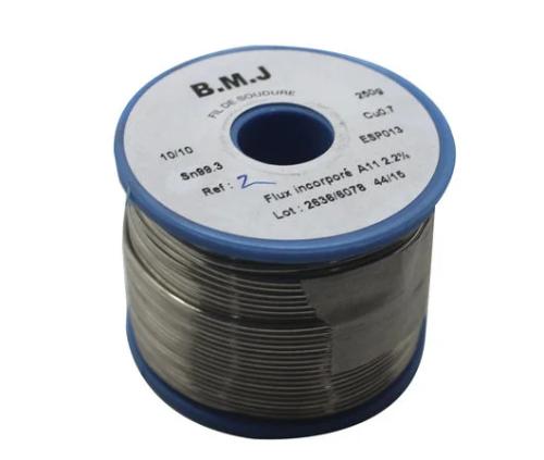 Bobina estaNo 250G-1MM sin plomo 99,3% estaNo, 0 .