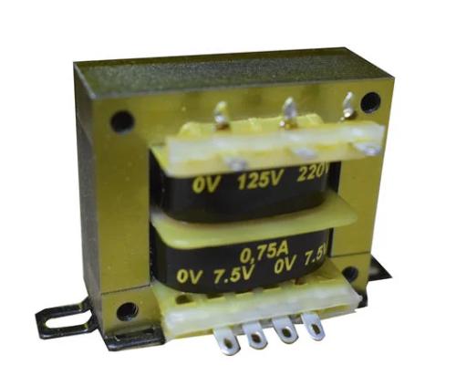 Transformador alimentacion 7,5V+7,5V 0,75A