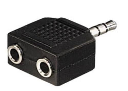 Adaptador 3,5 Estereo Macho - 2x3,5 Estereo Hembr.