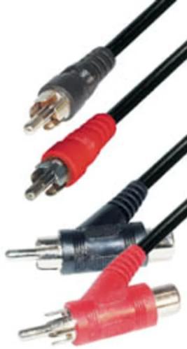 Cable Conexion 2 Rca Macho a 2 Rca Macho/Hembra, .