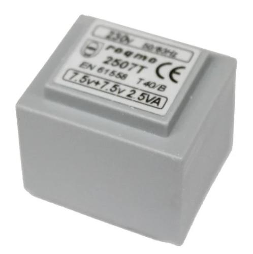 Transformador alimentacion 7,5V+7,5V