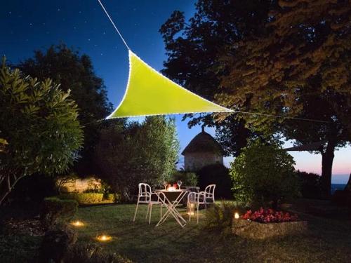 Vela Sombra Con Aro LED - Verde Lima