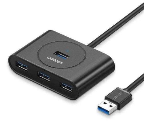 Hub Ugreen Cr113 4 Portas Usb 3.0 0.5m Preto