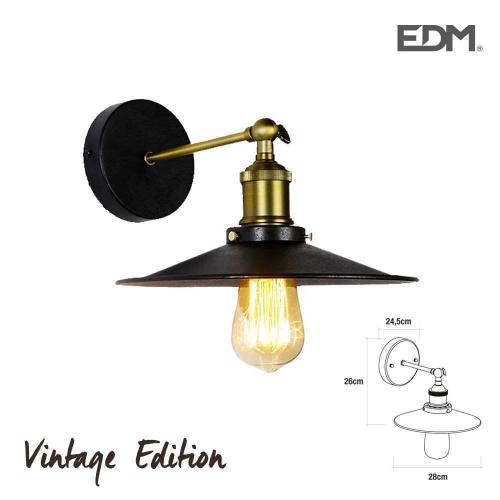 Candeeiro De Parede Vintage E27 60w 26x28x24,5cm