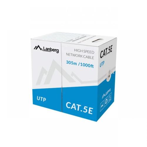 Bobina Lanberg Utp Rj45 100mb/S Solido Cca Awg24 305m Gris