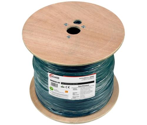 Cabo Coaxial de Antena Preto, 500 M