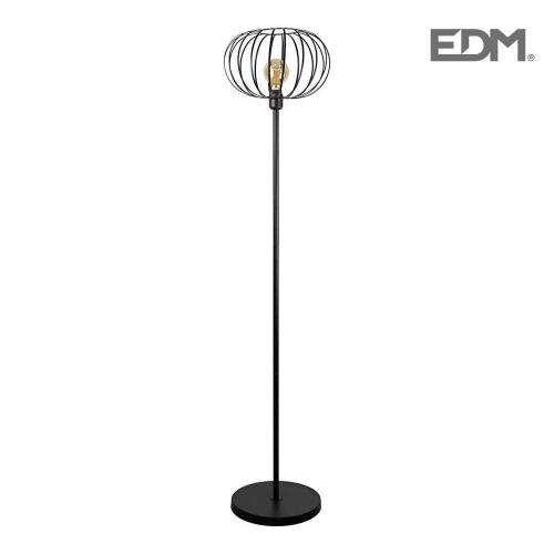 Candeeiro de Pé (Sala) Vintage E27 60w Cor Preta Ø35x150cm