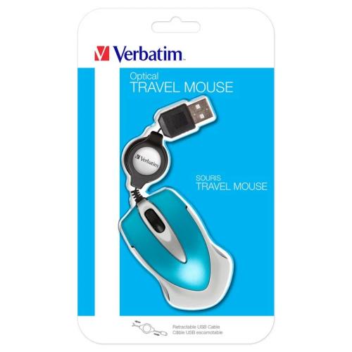 Verbatim Usb Maus Go Mini Optical Travel Caribbean Blue Retail