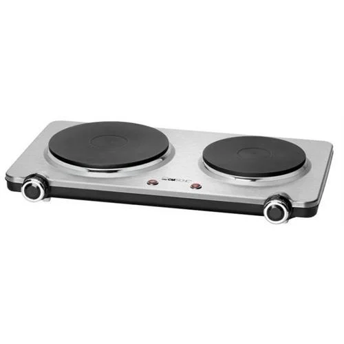 Clatronic Dkp 3668 e Black Stainless Steel Countertop Sealed Plate 2 Zone(S)