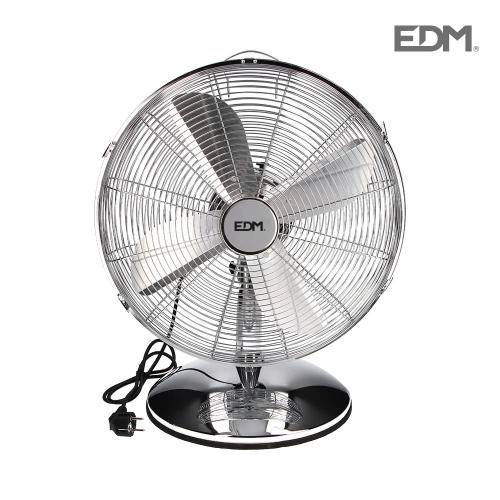 Ventoinha de Mesa Cromado 60w Aspas 40 Cm Edm