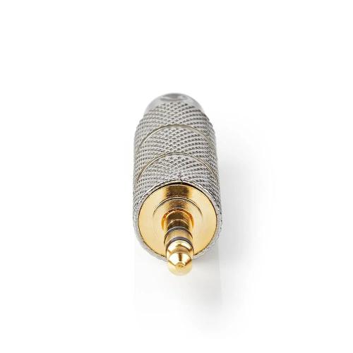 Adaptador de Audio Estéreo | 3.5 Mm Macho | 6,35 Mm Hembra | Chapado En Oro | Recto | Metal | Metal