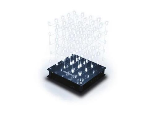 Cubo LED 3d 5x5x5 (Led Blanco) - Bricolaje