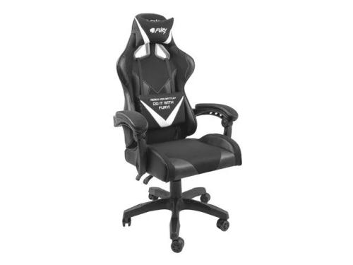 Silla Gaming Fury Avenger L Gaslift 3 150kg Negra/Blanca