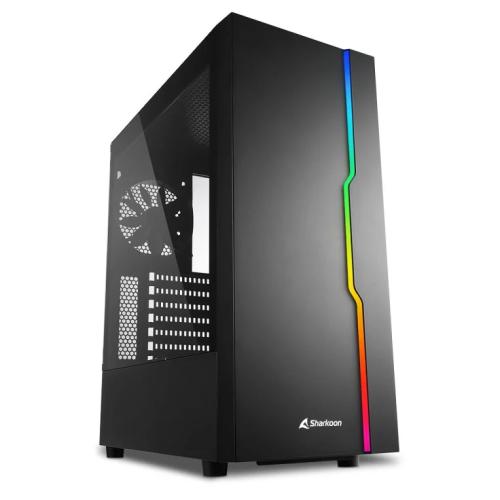 Sharkoon Gehäuse RGB Slider Atx 1xglas Schwarz