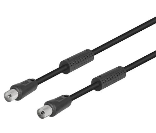 Cabo de Antena de TV macho - Femea com ferrites 5m
