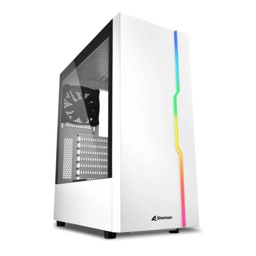 Sharkoon Gehäuse RGB Slider Atx 1xglas Weiß
